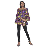 Women's African Off Shoulder Peplum Tunic -- FI-2039