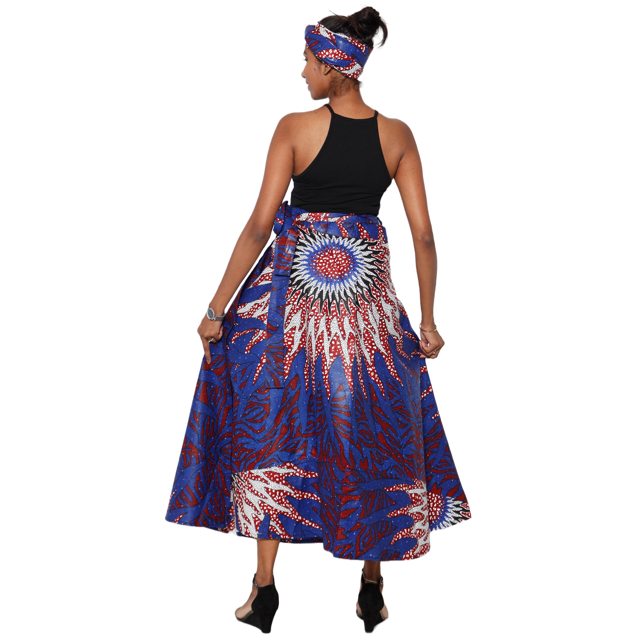 Women's Maxi Length Wrap Skirt -- FI-91