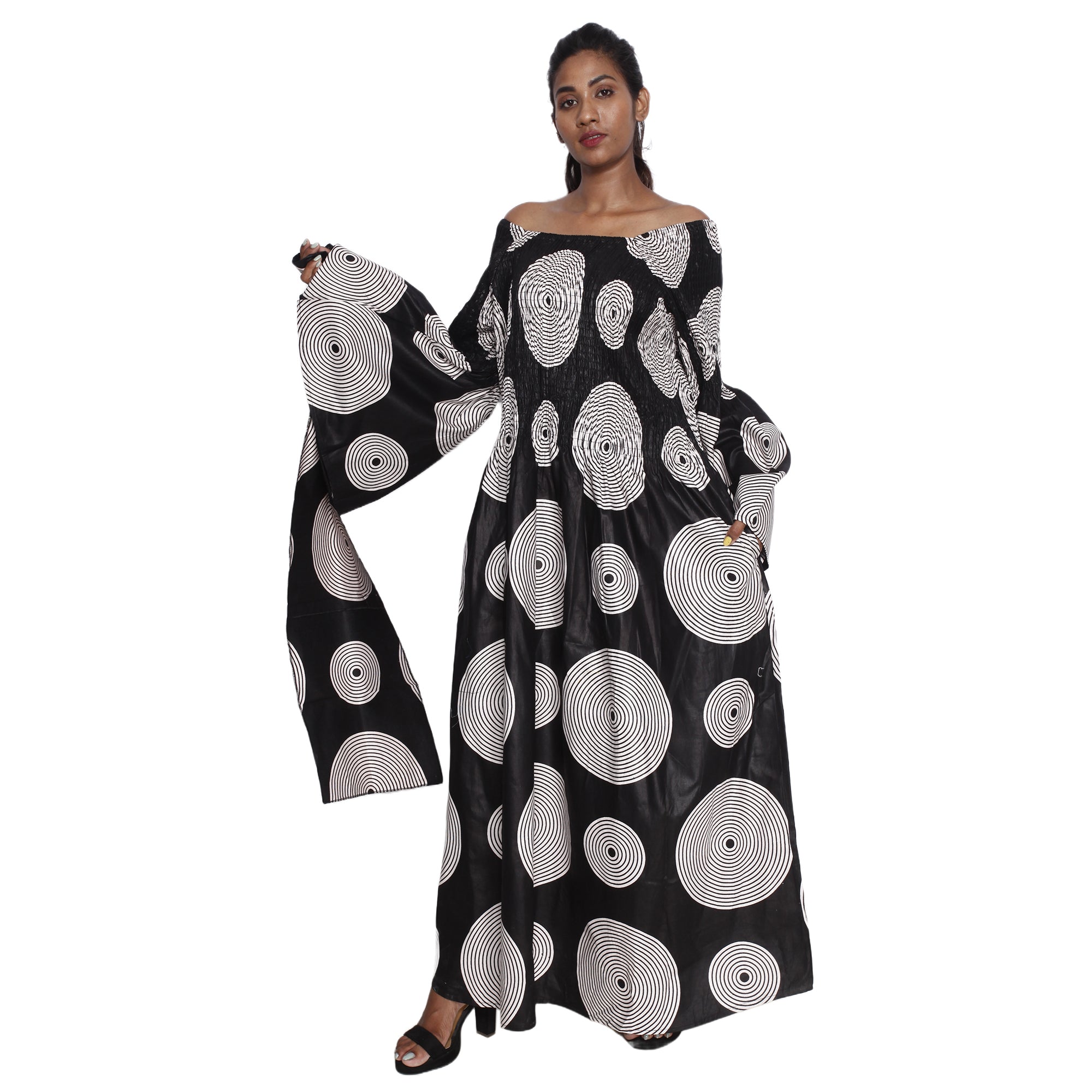 Plus size bell sleeve maxi dress top