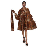 Women's Wide Short Jacket with Ruffle Sleeves -- FI-3133