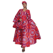 Women's Long Sleeve Wrap Maxi Dress with Handbag -- FI-56 With Handbag