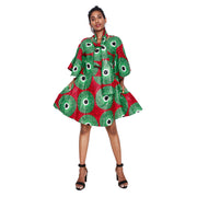 Women's Short Sleeve Mini Wrap Dress -- FI-3099