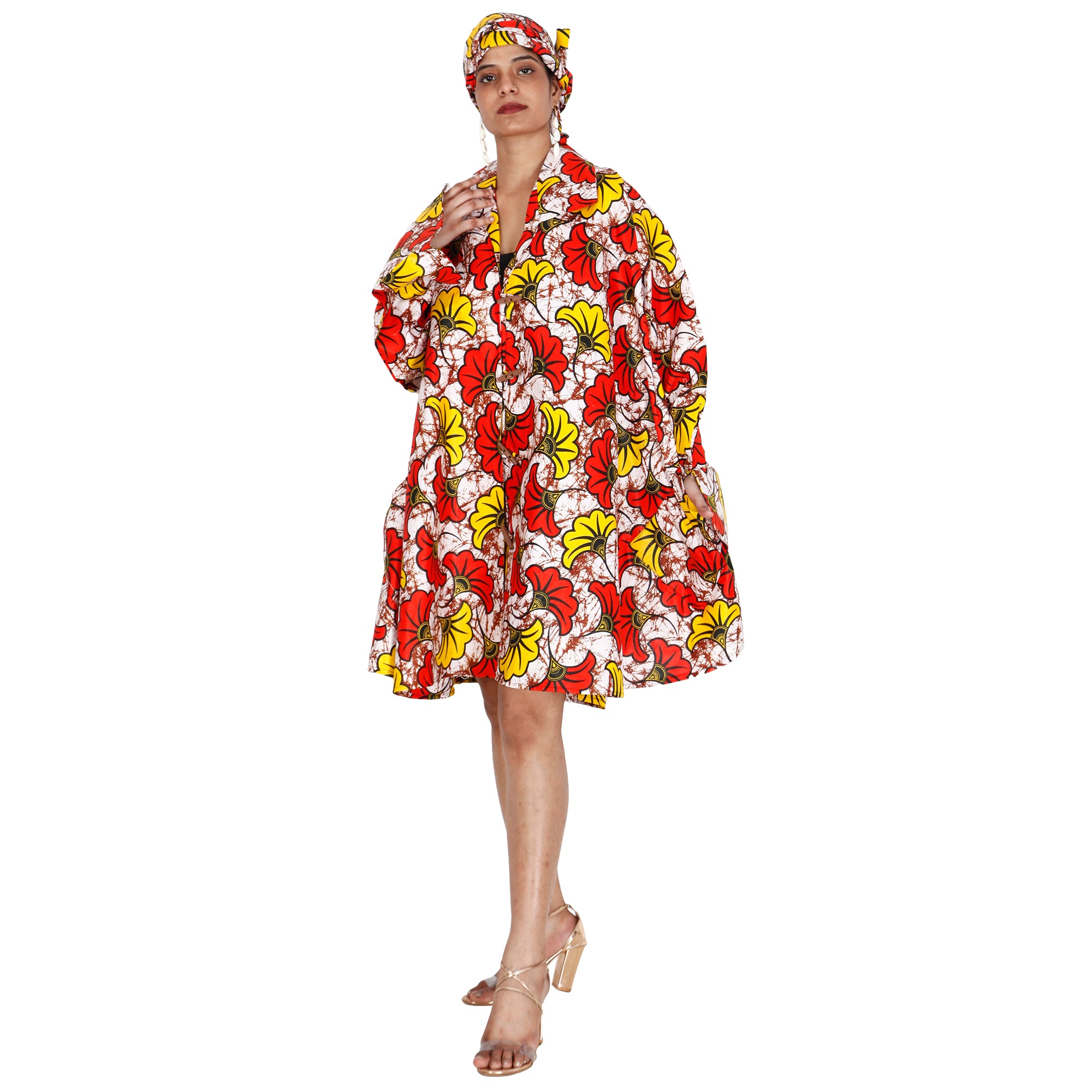 Women's African Short Jacket - African Stars