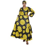 Women's Balloon Sleeve Maxi Wrap Dress - African Stars