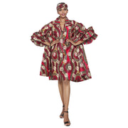 Women's Wide Short Jacket with Ruffle Sleeves -- FI-3133