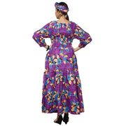 Women's Smocking Long Sleeve Maxi Dress -- FI-50083