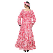 Women's Smocking Long Sleeve Maxi Dress -- FI-50083