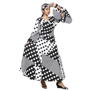 Women's Long Sleeve Smocking Short Dress with Bell Sleeves -- FI-50073