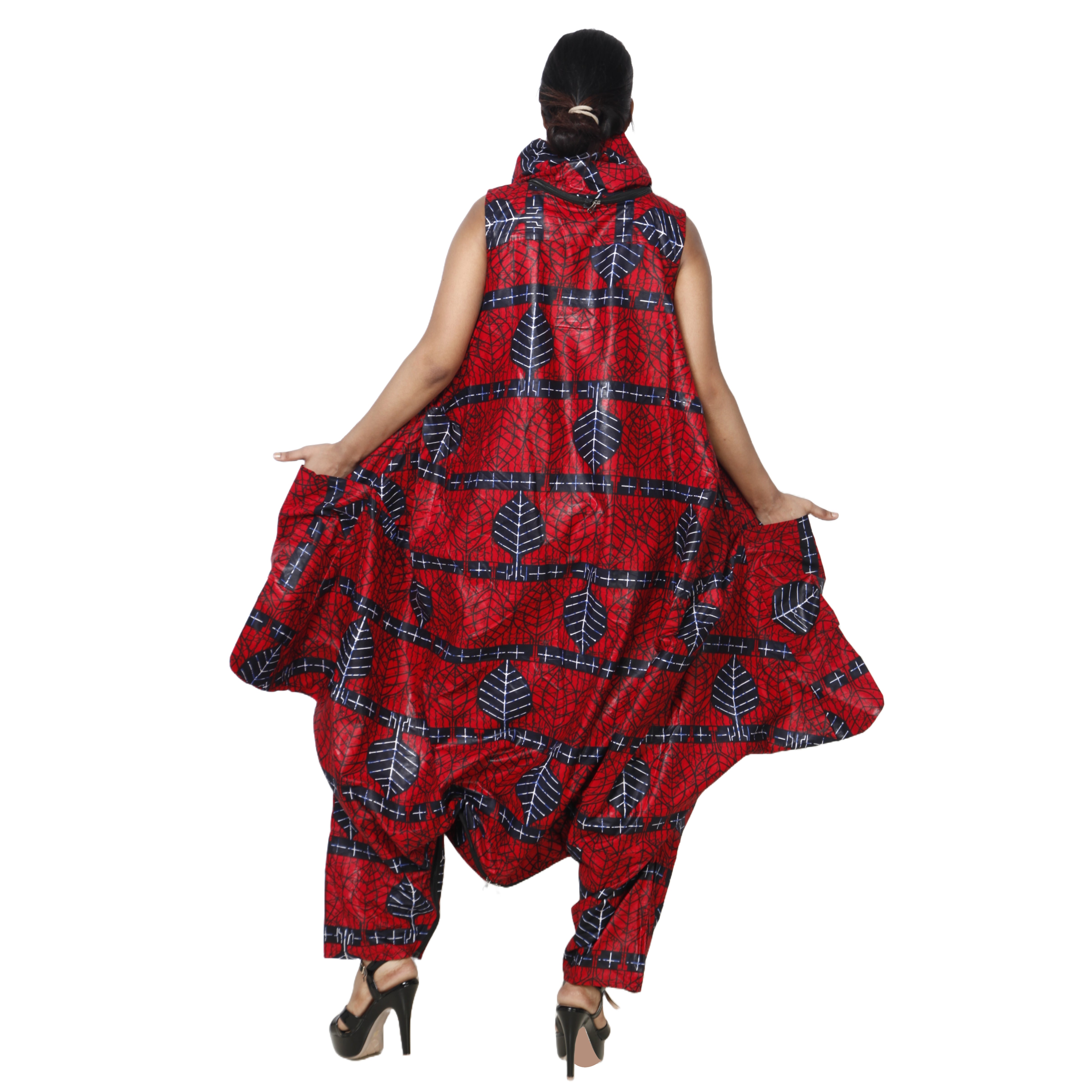 Women's African Printed Romper Style Outfit -- FI-3053P