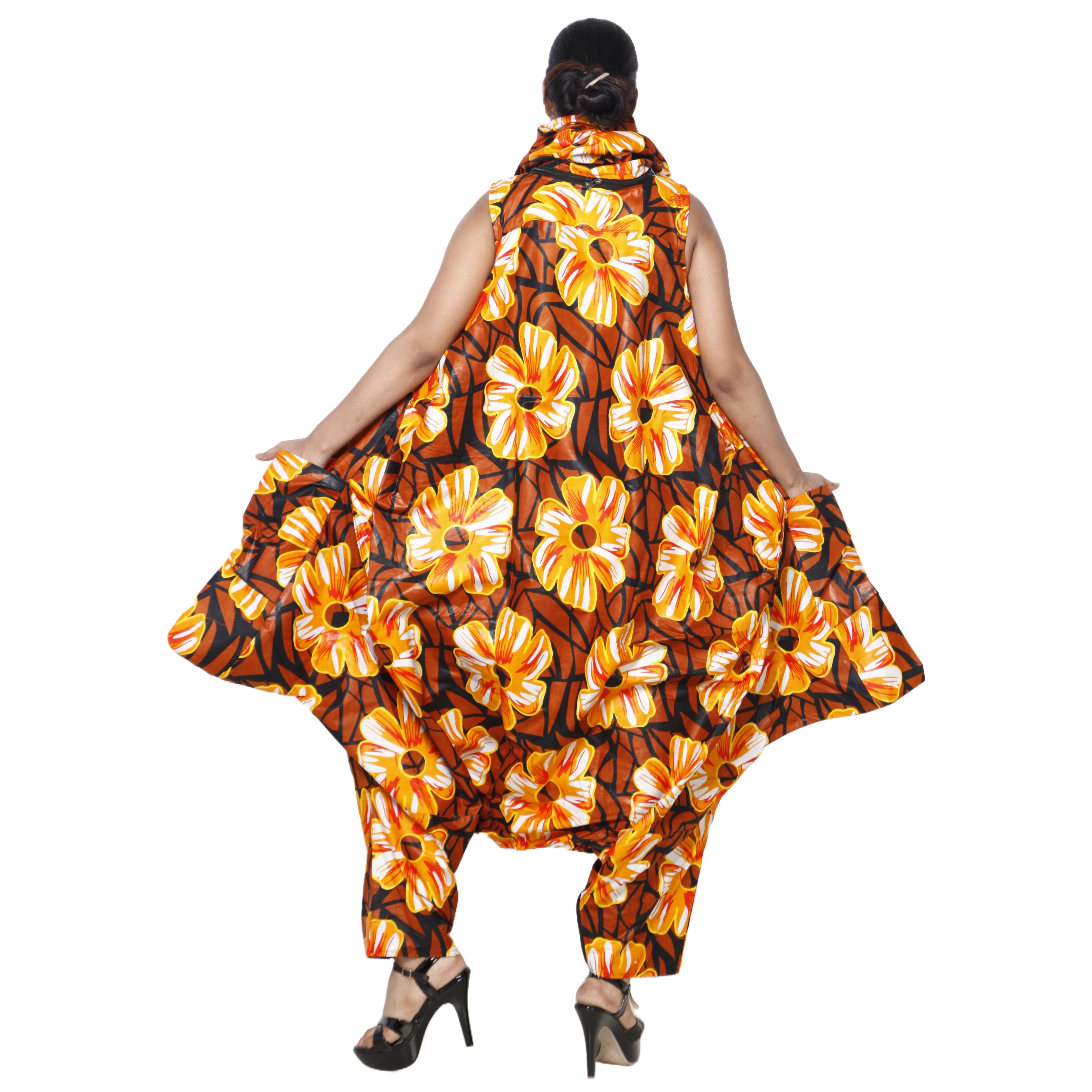 Women's African Printed Romper Style Outfit -- FI-3053P