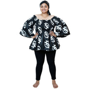Women's African Off Shoulder Peplum Tunic -- FI-2039