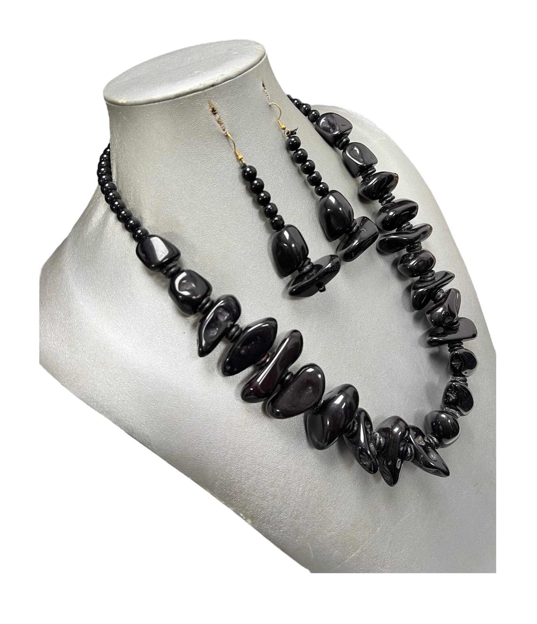 Women's African Solid Color Beaded Necklace Set -- Jewelry 53