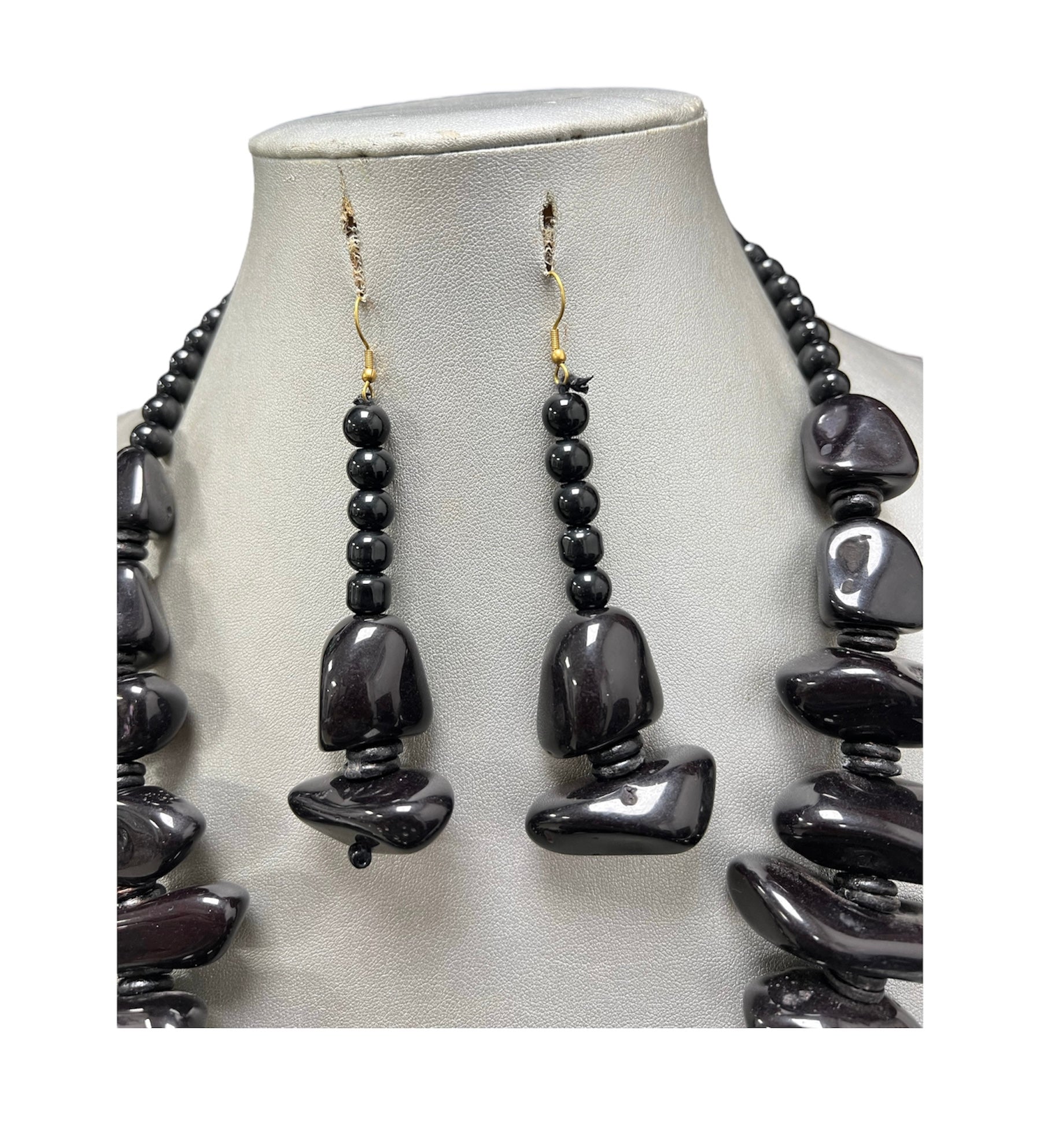 Women's African Solid Color Beaded Necklace Set -- Jewelry 53