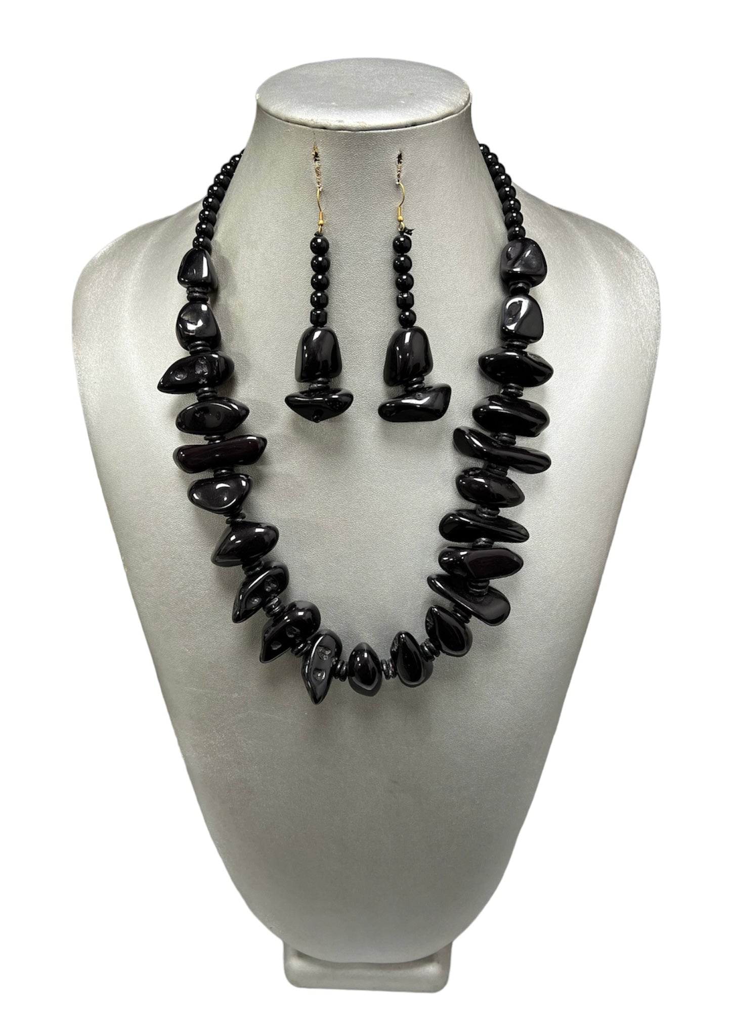 Women's African Solid Color Beaded Necklace Set -- Jewelry 53