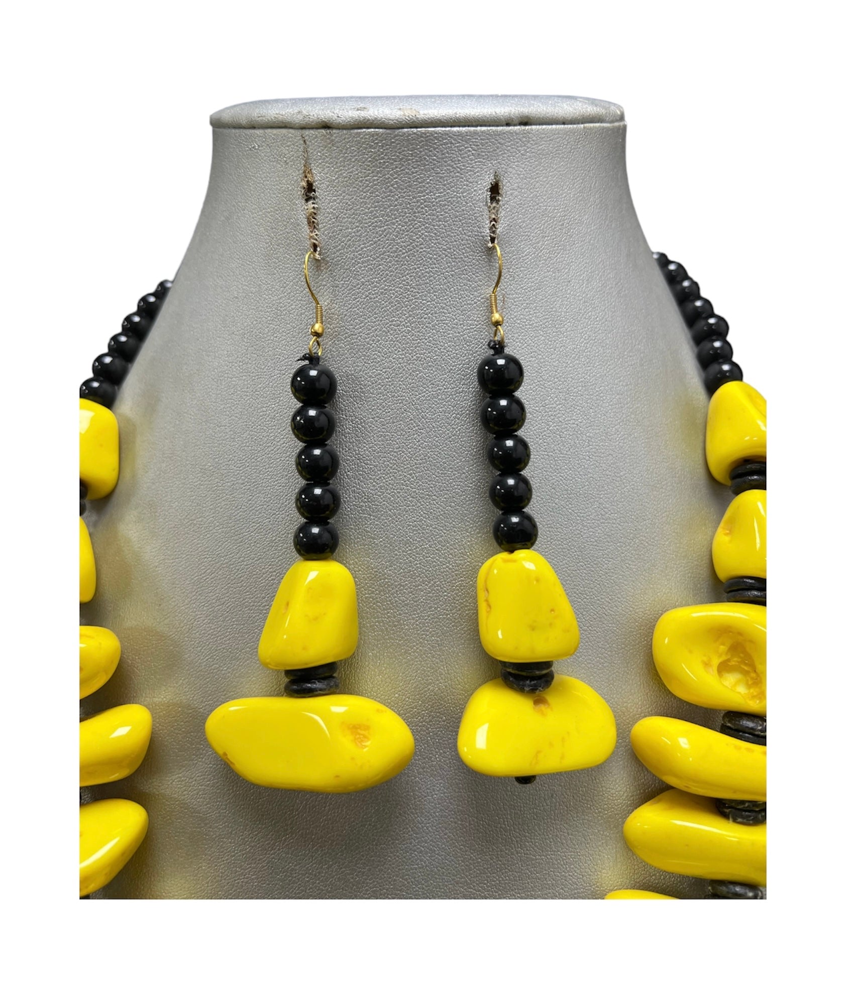 Women's African Solid Color Beaded Necklace Set -- Jewelry 53