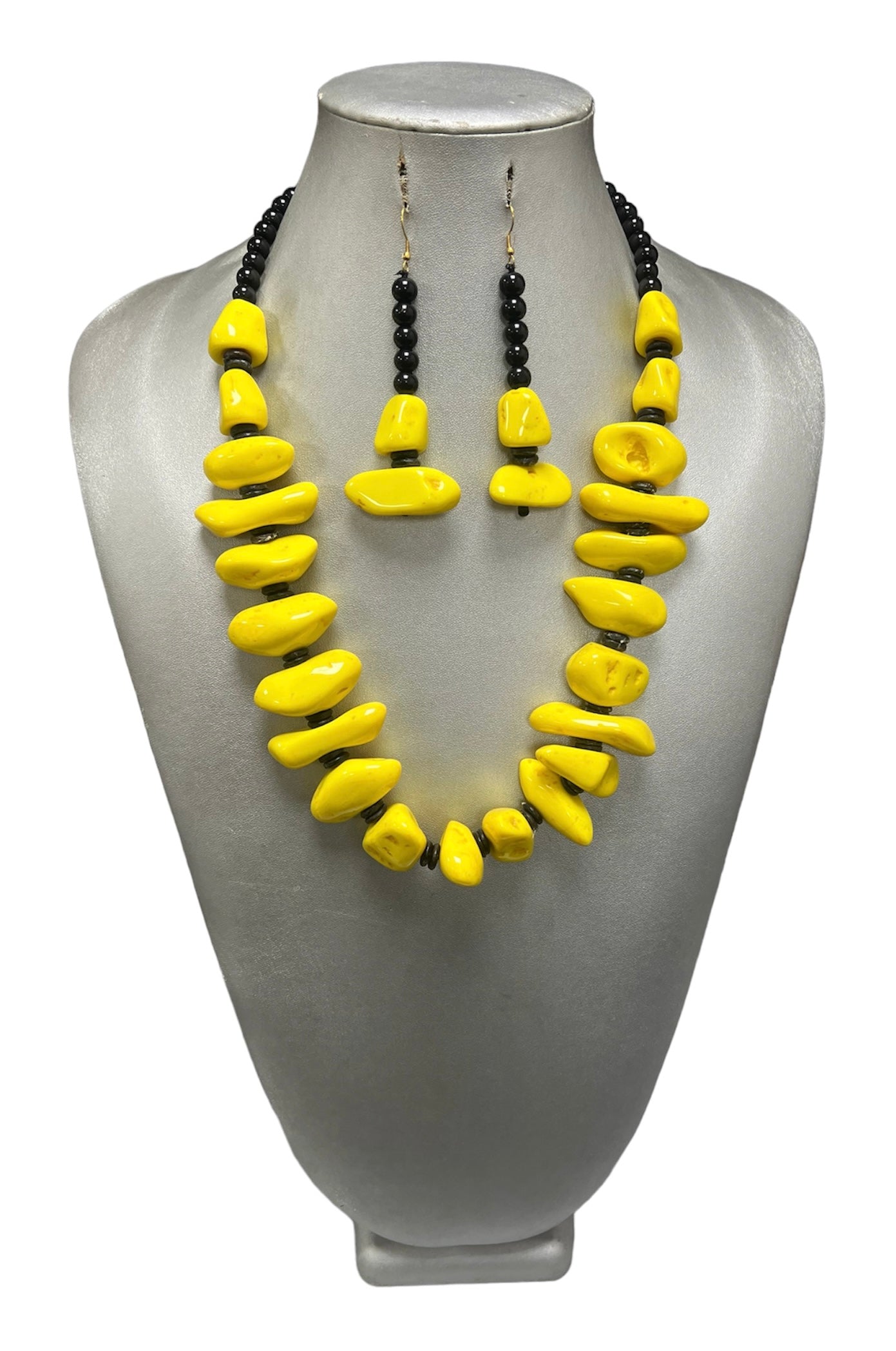 Women's African Solid Color Beaded Necklace Set -- Jewelry 53