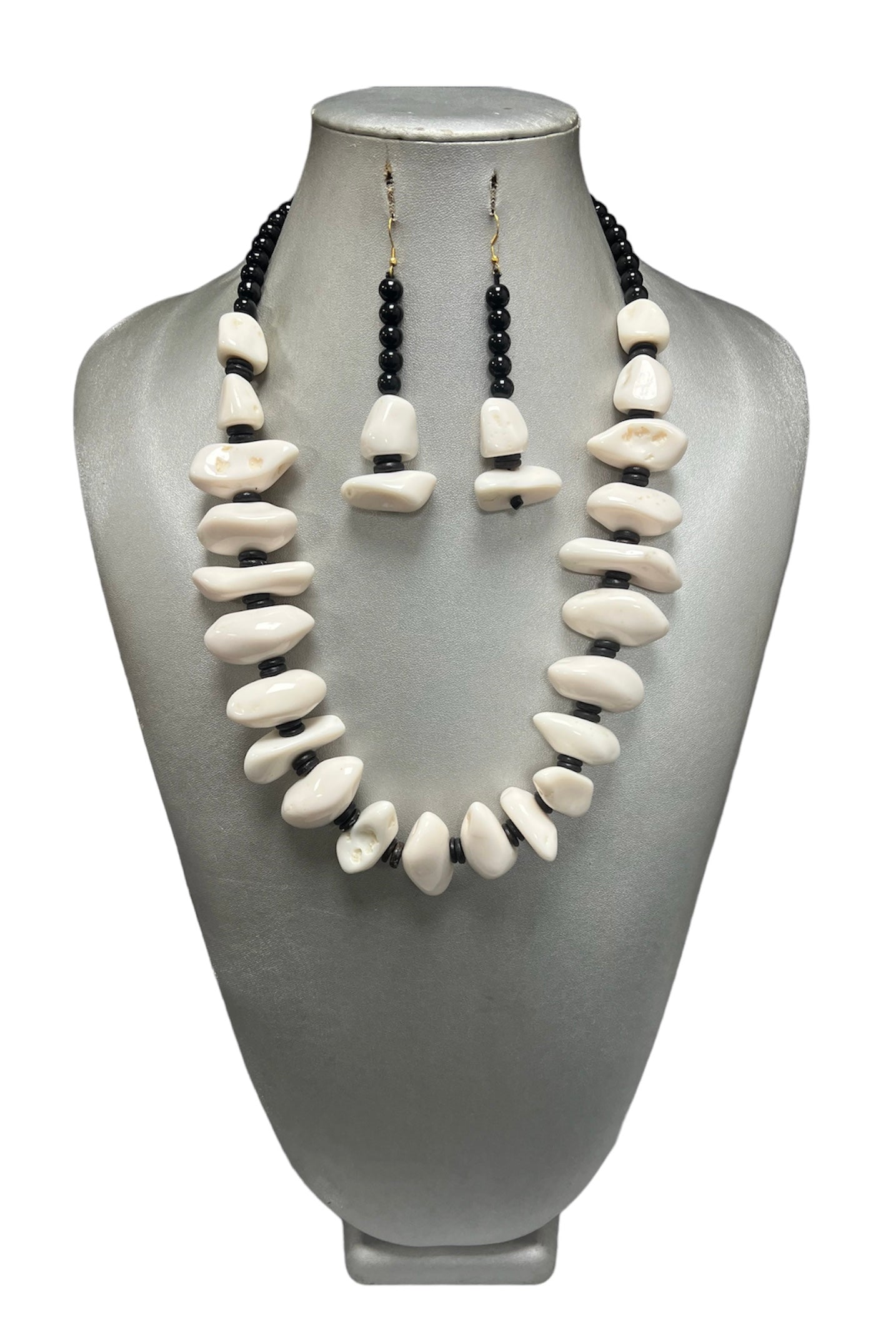 Women's African Solid Color Beaded Necklace Set -- Jewelry 53