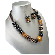 Women's African Wooden Beaded Necklace Set -- Jewelry 56