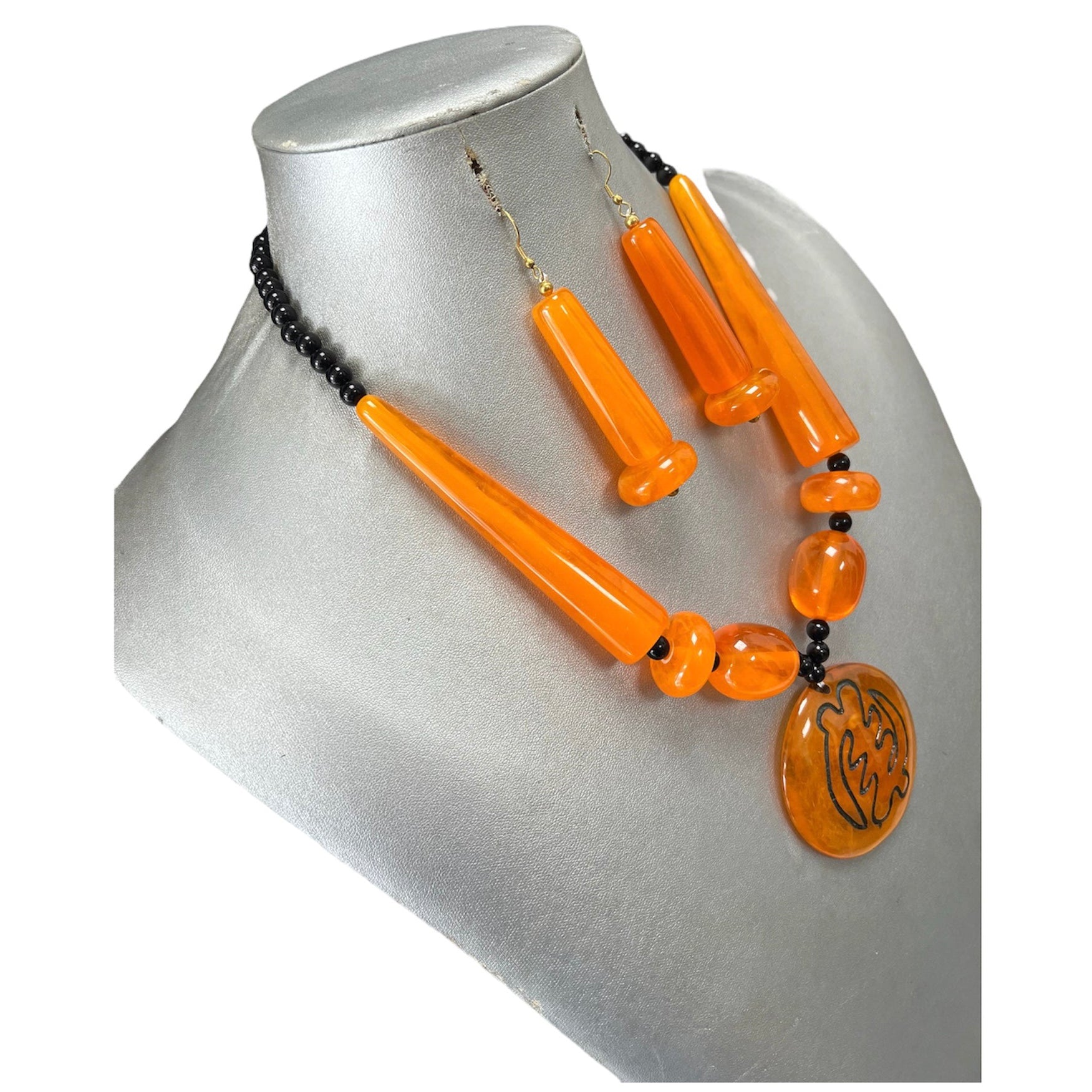 African Women's Colored Wood Necklace -- Gynami-- Jewelry 59 - Gynami