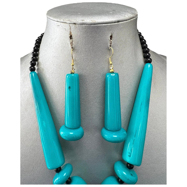 African Women's Colored Wood Necklace -- Gynami-- Jewelry 59 - Gynami