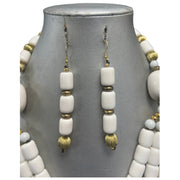 African Women's Wooden Beaded 3 Layer Necklace Set -- Jewelry 58