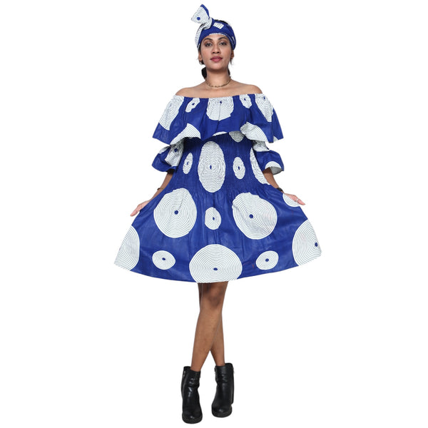 Off Shoulder Short Sleeve Mini Dress -- FI-3016