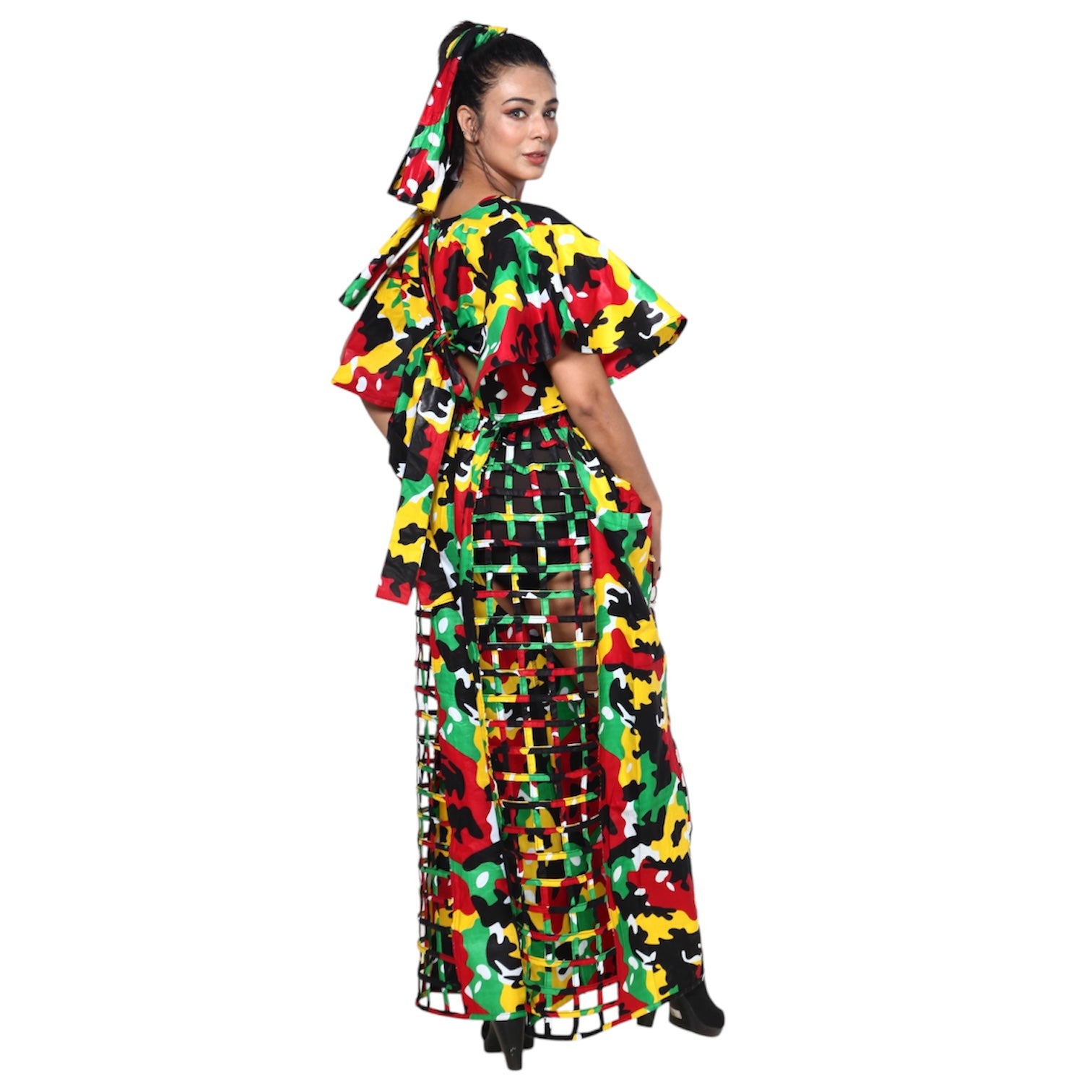 Cropped Top and Cage Pants Set -- FI-2037 and ST117