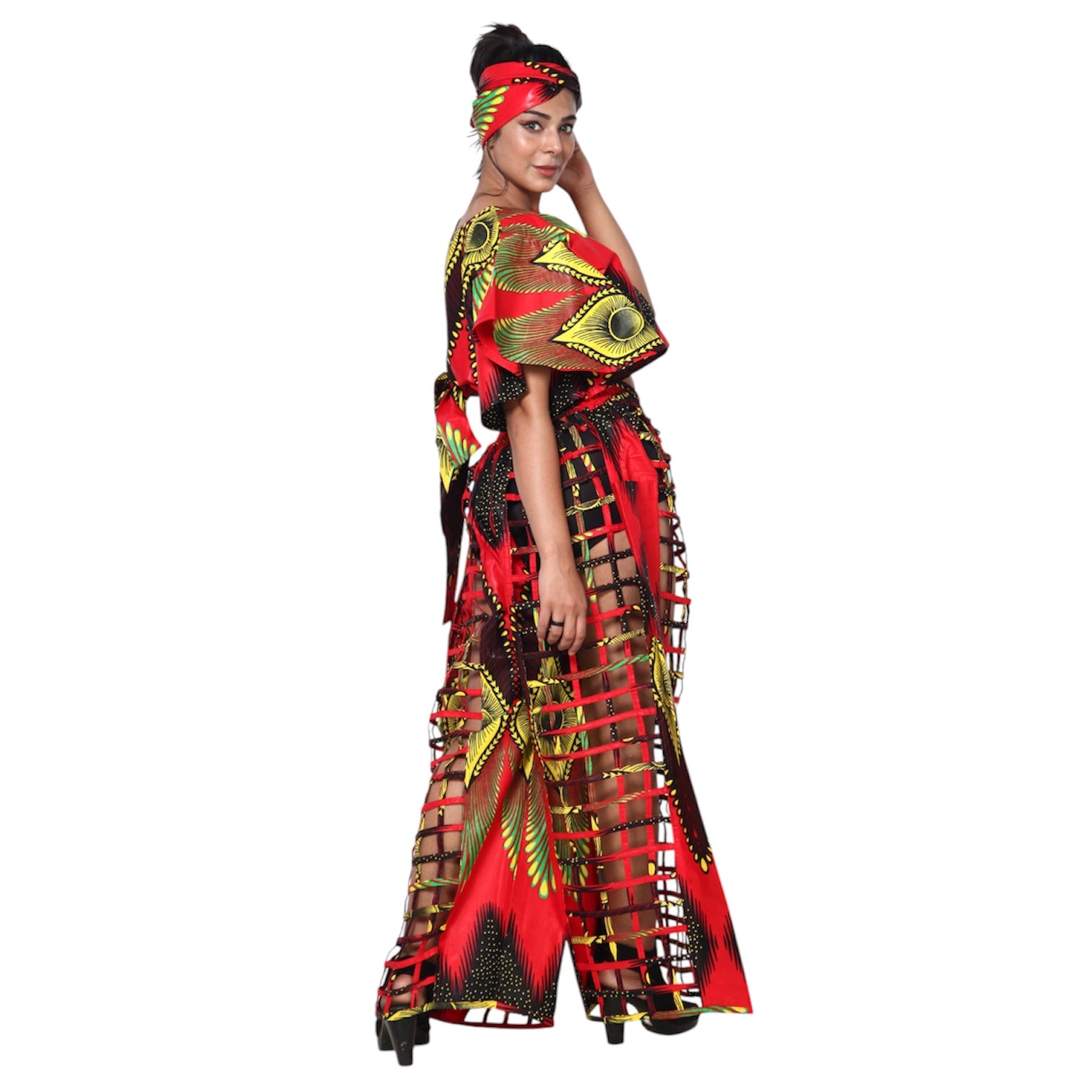 Cropped Top and Cage Pants Set -- FI-2037 and ST117