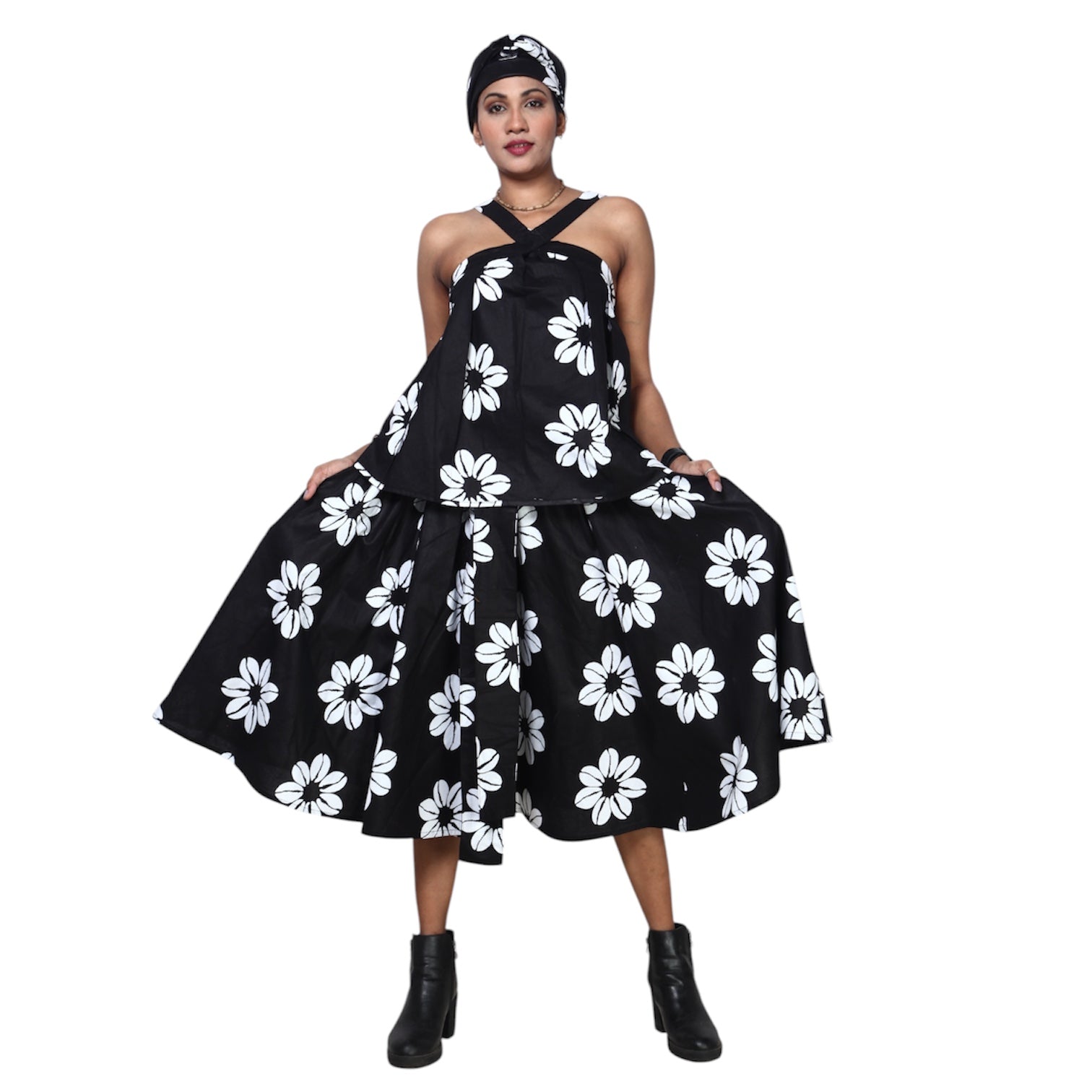 Halter Top and Midi Skirt Set -- FI-4045