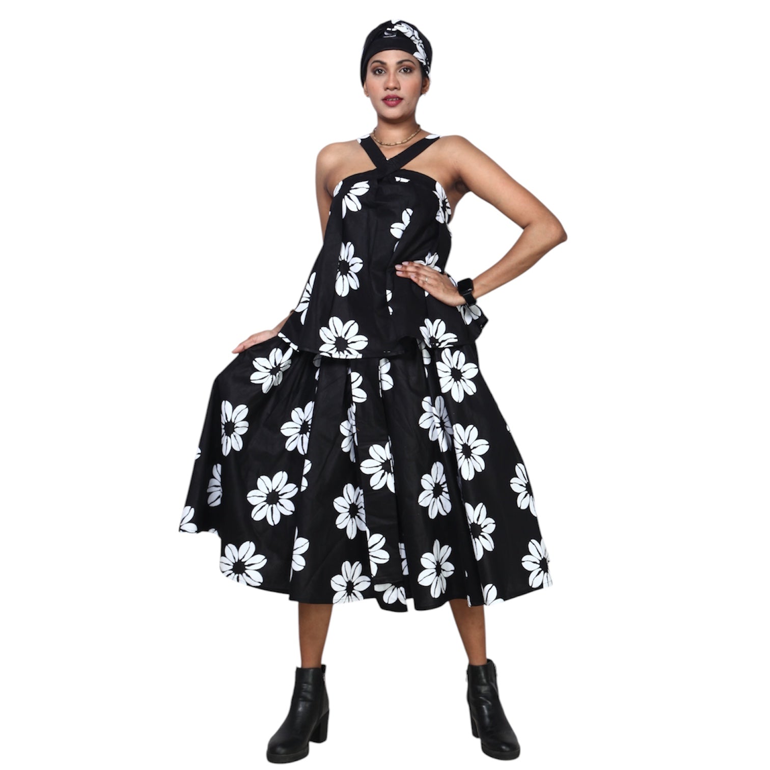 Halter Top and Midi Skirt Set -- FI-4045