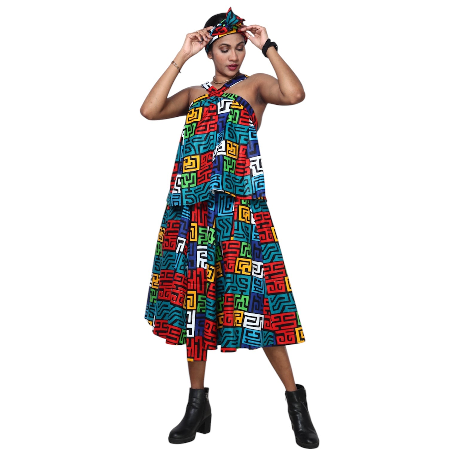 Halter Top and Midi Skirt Set -- FI-4045