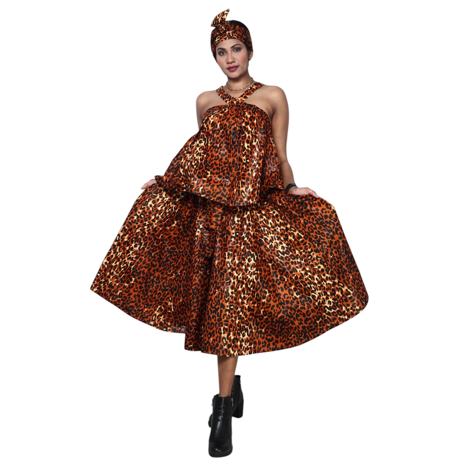 Halter Top and Midi Skirt Set -- FI-4045