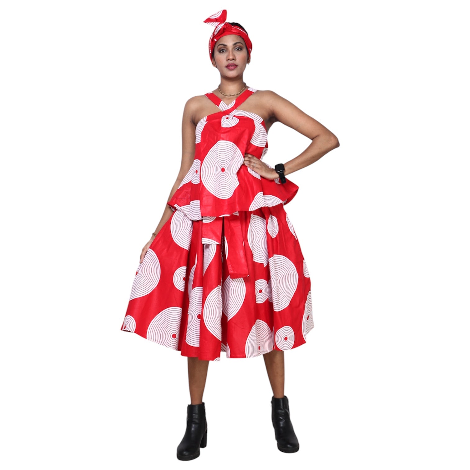 Halter Top and Midi Skirt Set -- FI-4045