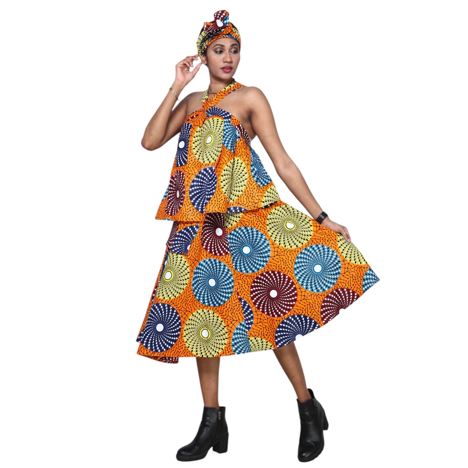 Halter Top and Midi Skirt Set -- FI-4045