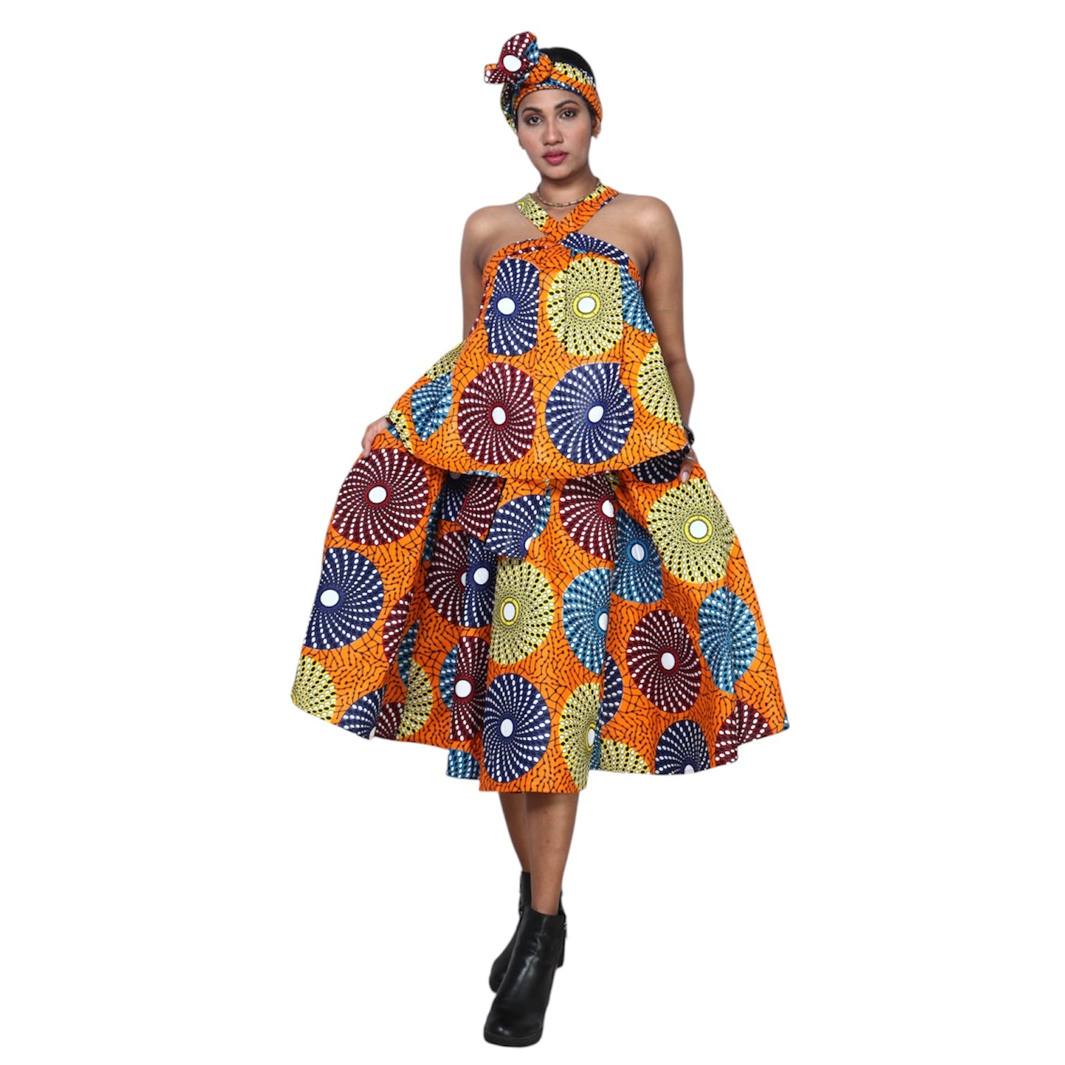 Halter Top and Midi Skirt Set -- FI-4045