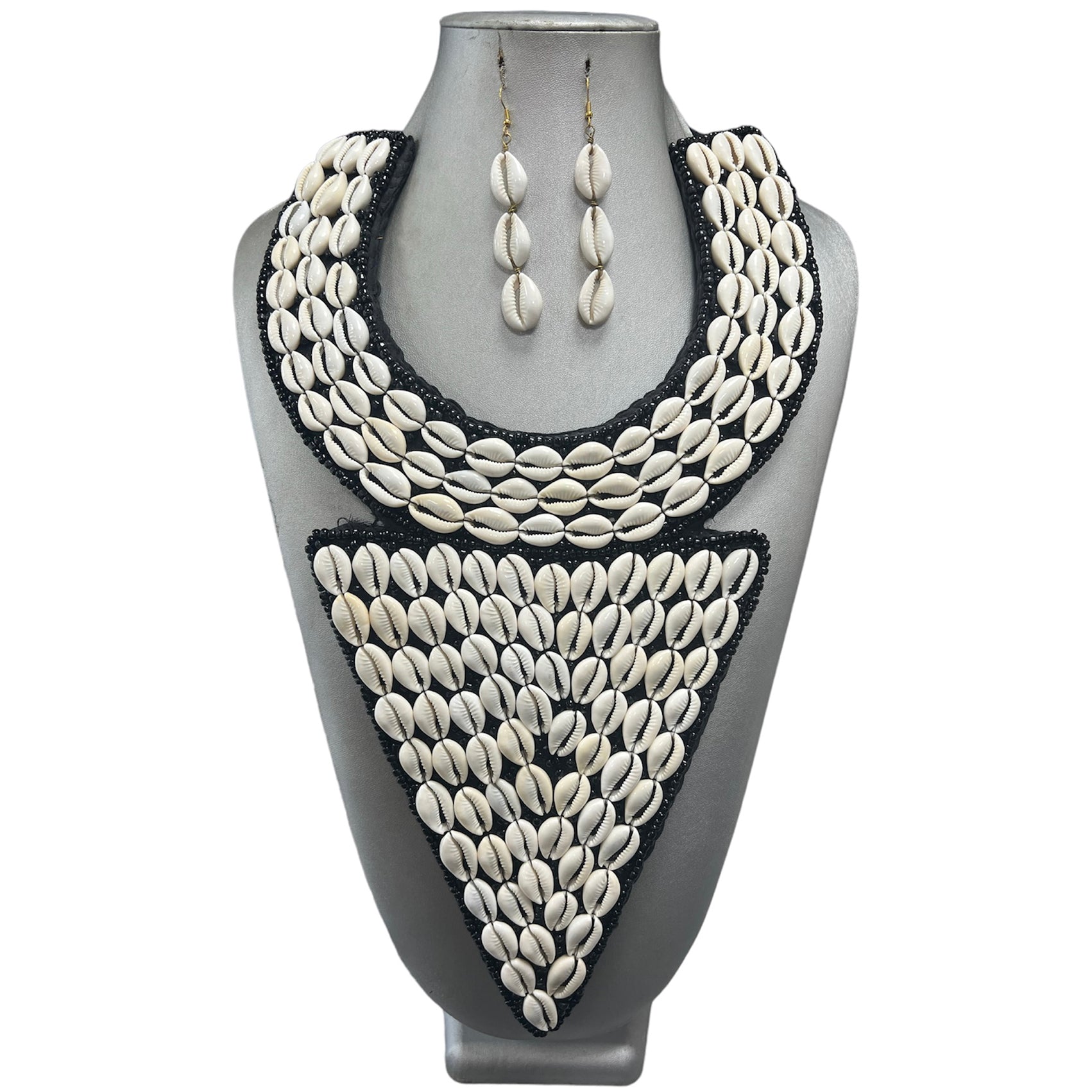 African Cowrie Shell Tribal Design Necklace – African-Stars