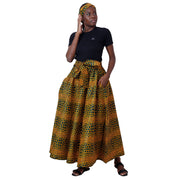 Women's African Printed Long Maxi Skirt -- FI-32