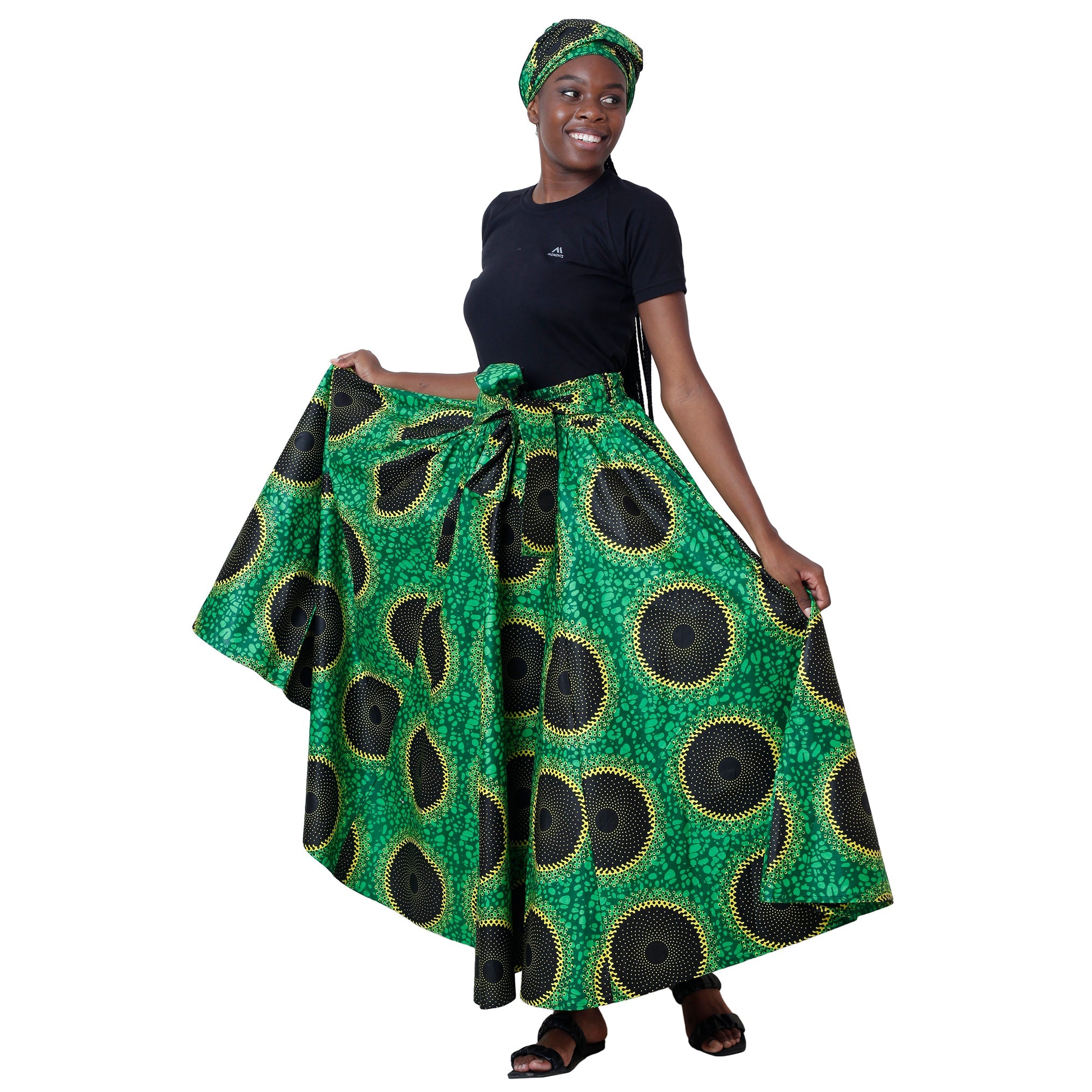 Women's African Printed Long Maxi Skirt -- FI-32