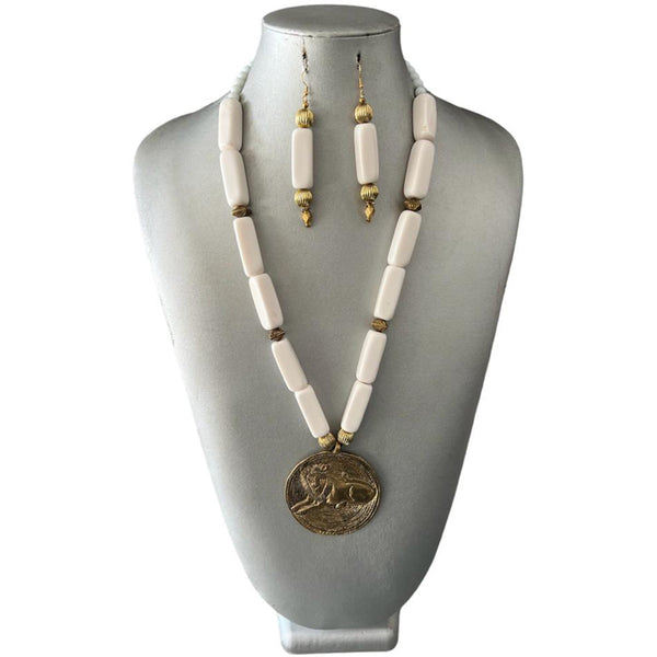 African Lion Pendant Necklace Set