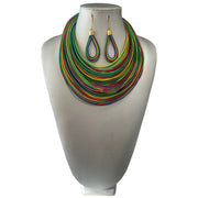 African Multi Strand Layered Necklace -- 60 Lines -- Jewelry 62