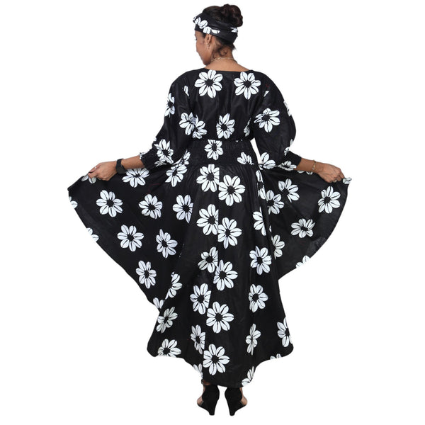 Women's Cinched Waist High Low Midi Dress -- FI-3137