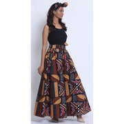 Women's Printed 8 Panel Maxi Skirt with Headwrap -- OM-40R