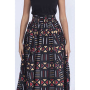 Women's Printed 8 Panel Maxi Skirt with Headwrap -- OM-40R