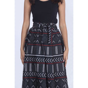 Women's Printed 8 Panel Maxi Skirt with Headwrap -- OM-40R