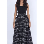 Women's Printed 8 Panel Maxi Skirt with Headwrap -- OM-40R