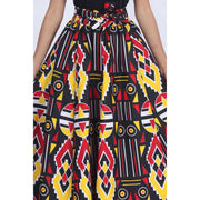 Women's Printed 8 Panel Maxi Skirt with Headwrap -- OM-40R