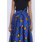 Women's Printed 8 Panel Maxi Skirt with Headwrap -- OM-40R