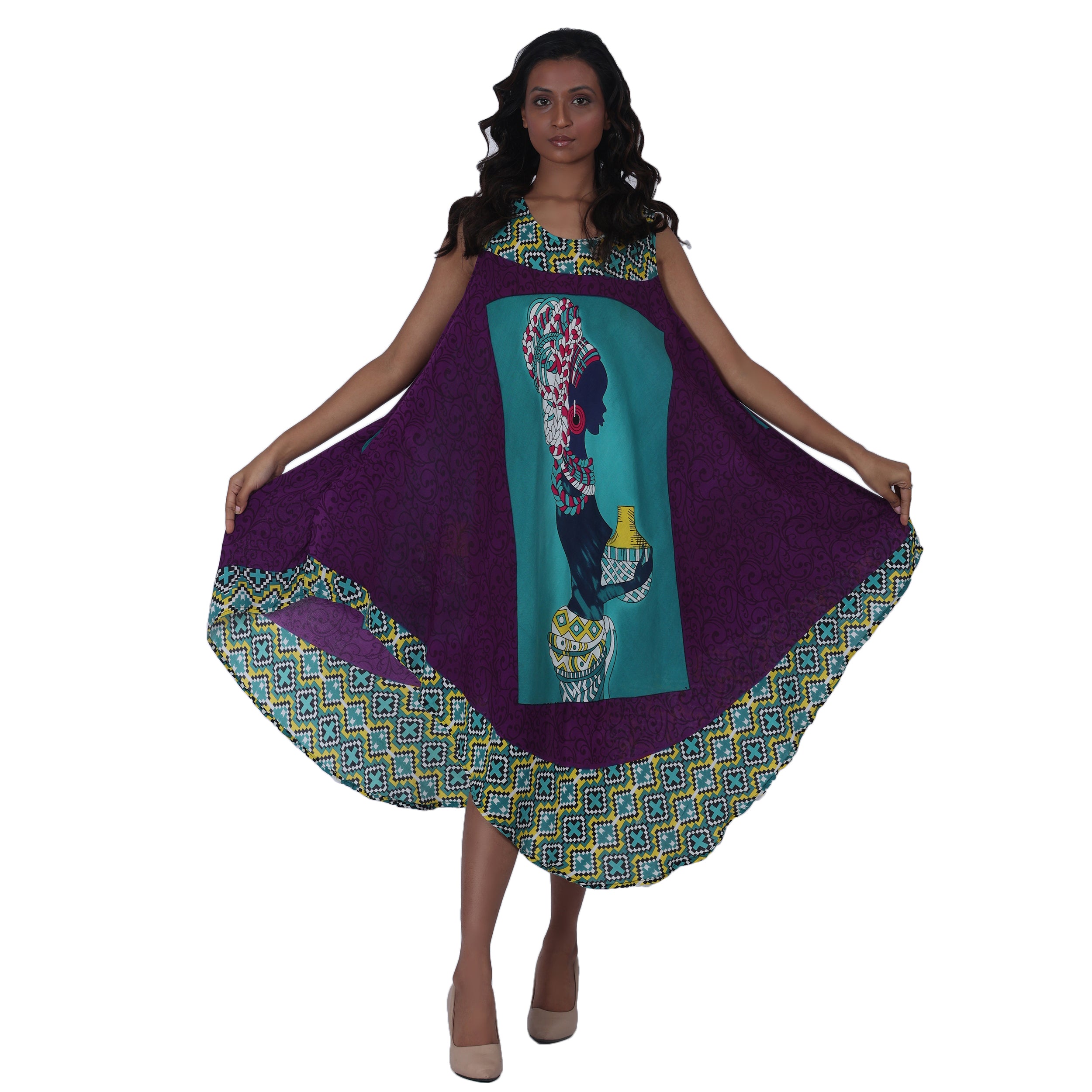 Women's Kaftan with Woman Head -- 601