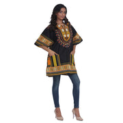 African UNISEX Dashiki Short Sleeve Top With Pockets -- FI-12