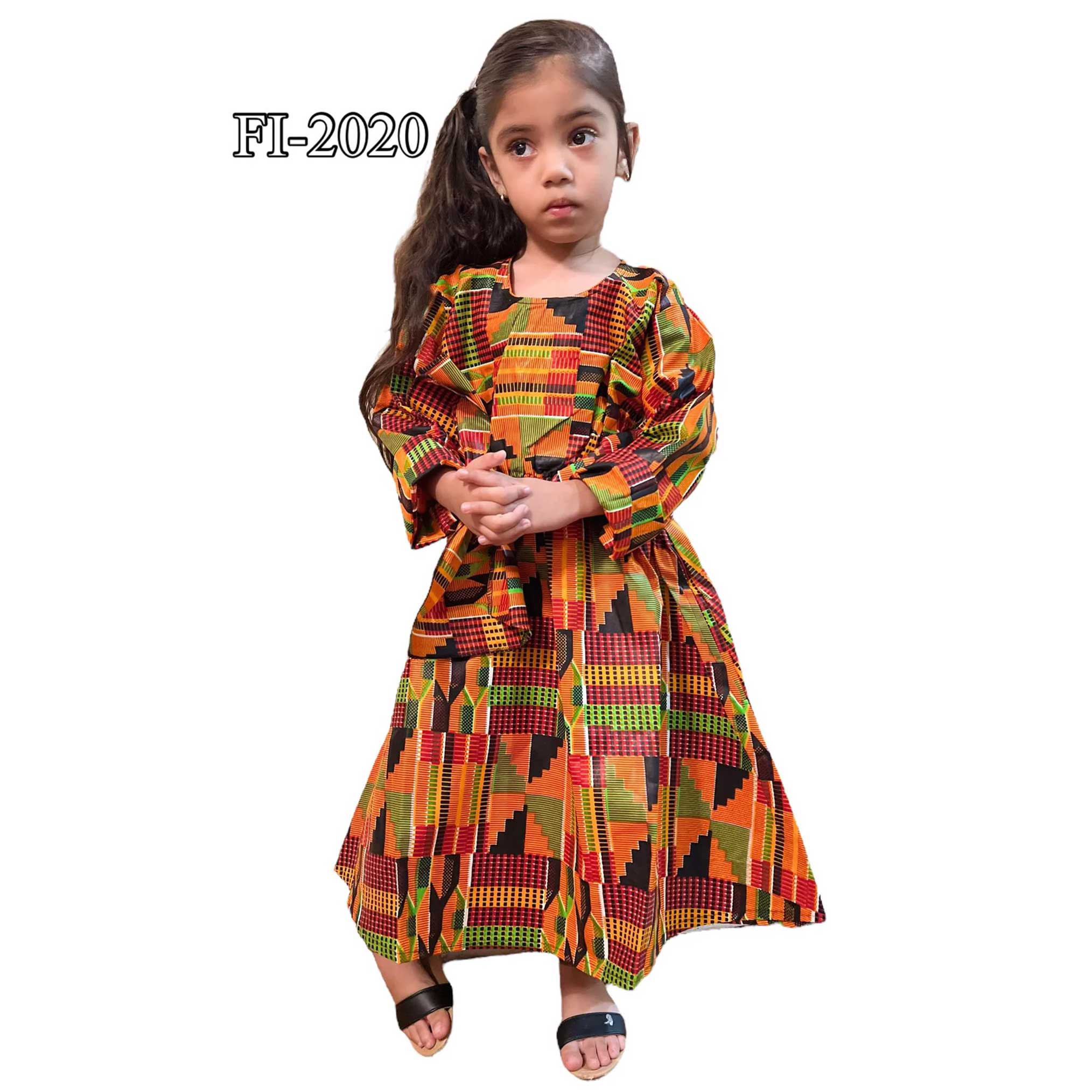 Girl's Elastic Waist Maxi Dress -- FI-2020